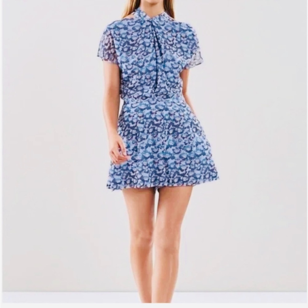 Reiss blue floral romper. Size 2